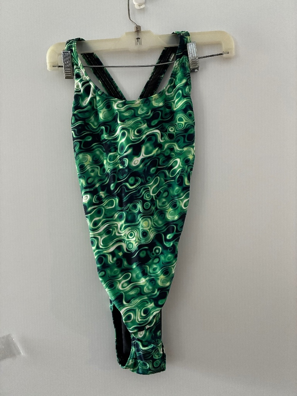 Iswim practice performance one piece wide strap bathing swimsuit women 34